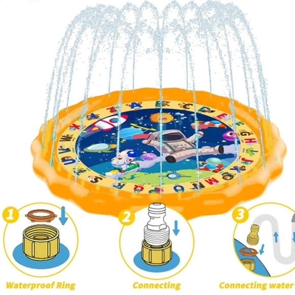 Scientoy 68" Space Themed Splash Pad for Kids - Picture 5 of 5